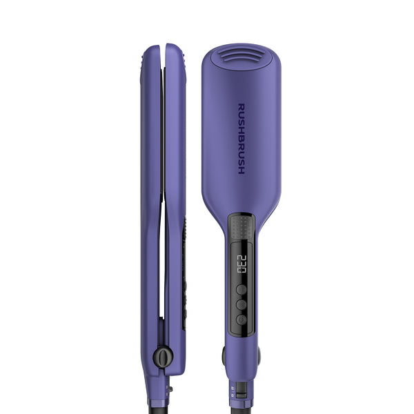 Rush Brush X1 Wide Straightener, LED screen, Auto shutdown, Safety lock - Purple