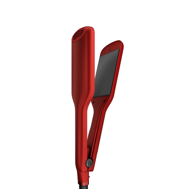 Rush Brush X1 Wide Straightener, LED screen, Auto shutdown, Safety lock - Red