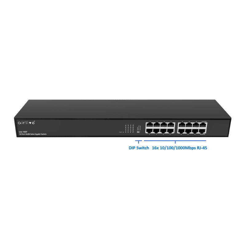 Airlive Live-16GT 16-Port 10/100/1000Mbps - Black