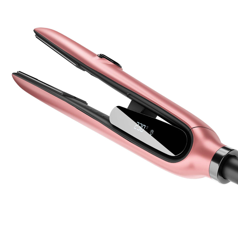 Rush Brush X6 Plus Hair Straightener, 4 MCH heaters, Automatic Shut-Off - Rose Gold