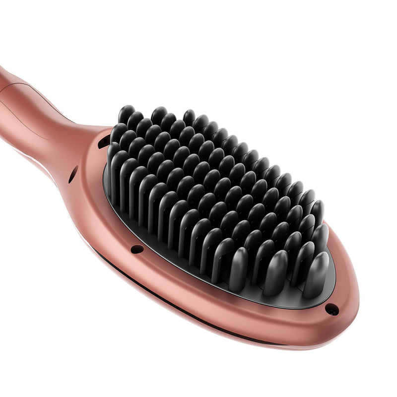 Rush Brush S3  Hair Straightening Brush, Fast Heat Up, Automatic Shut-Off - Rose Gold