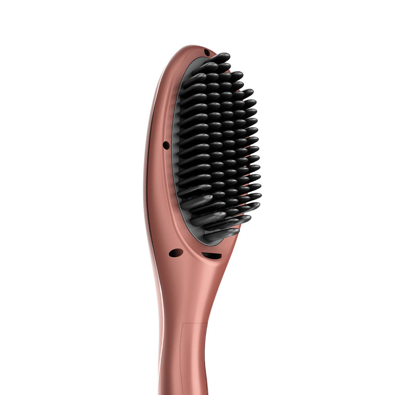 Rush Brush S3  Hair Straightening Brush, Fast Heat Up, Automatic Shut-Off - Rose Gold