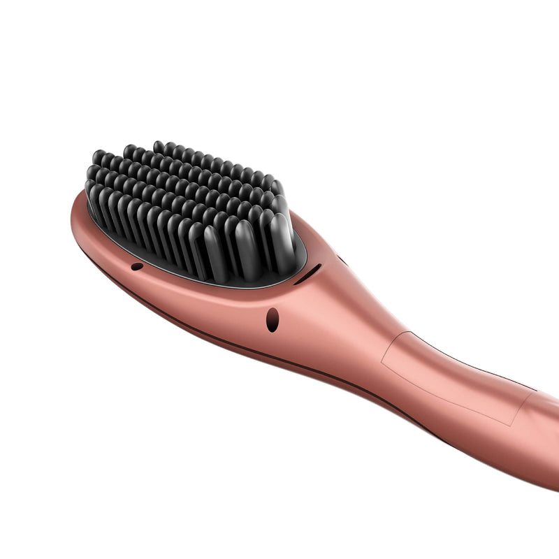 Rush Brush S3  Hair Straightening Brush, Fast Heat Up, Automatic Shut-Off - Rose Gold