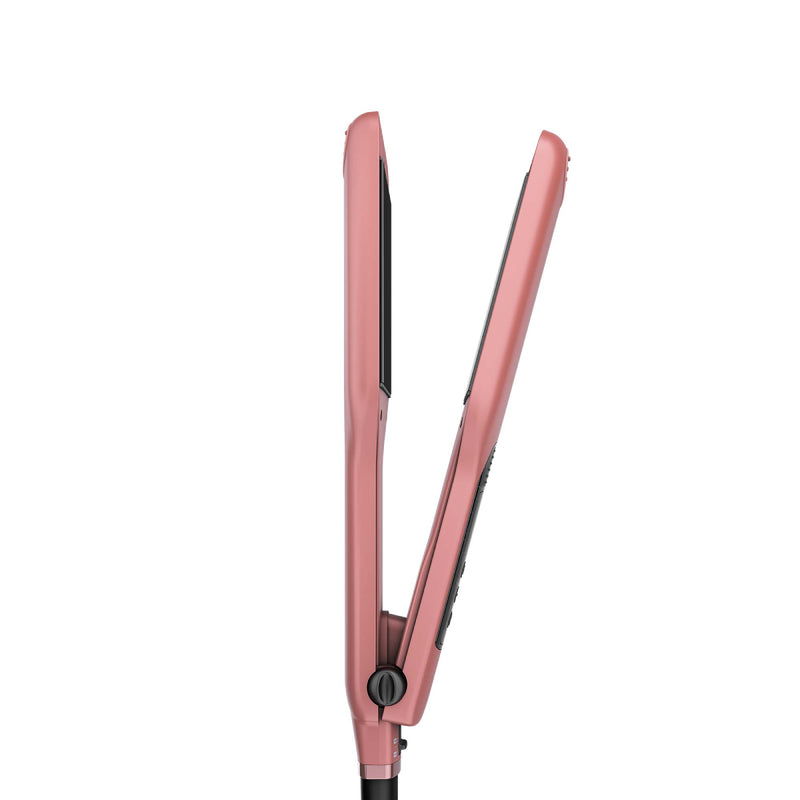 Rush Brush X1 Wide Hair Straightener, PTC Heater For Fast Heat Up,  Automatic Lock, Automatic Shut-Off - Rose Gold