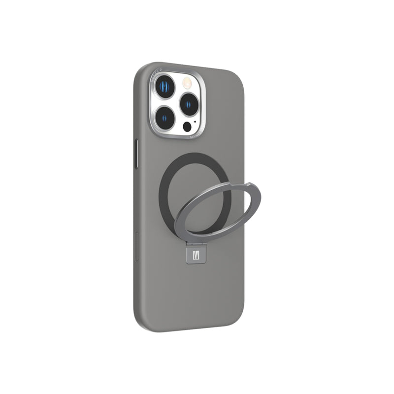 Levelo Iris Pro Magsafe Liquide Silicone Case for iPhone 16 Pro Max - Grey