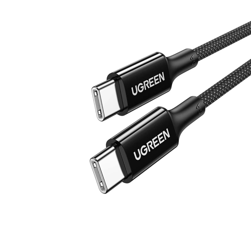 Ugreen USB-C to USB-C PD Fast Charging Silicone Braided Cable 1m - 100W - US557 - Black