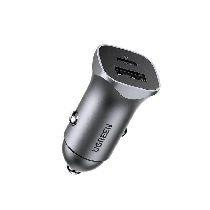 Ugreen 2-Port Fast Car Charger 30W - CD130 - Gray