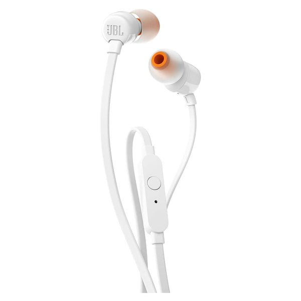 JBL T110 High Bass Stereo Wired Earphones with Microphone - White