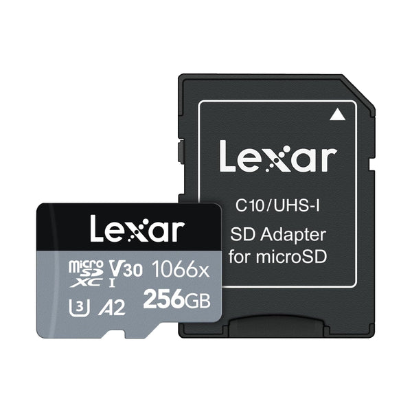 Lexar 256GB microSDXC UHS-I Professional Silver U3 V30 Card (160MB/s) - LMS1066256G-BN ANG