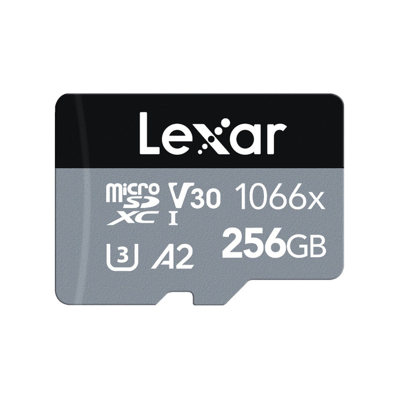 Lexar 256GB microSDXC UHS-I Professional Silver U3 V30 Card (160MB/s) - LMS1066256G-BN ANG