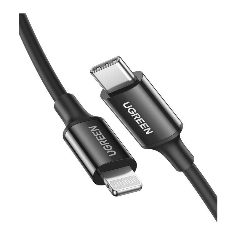 UGREEN 60751 USB-C to Lightning 60W PD Fast Charging Cable 1m -Black