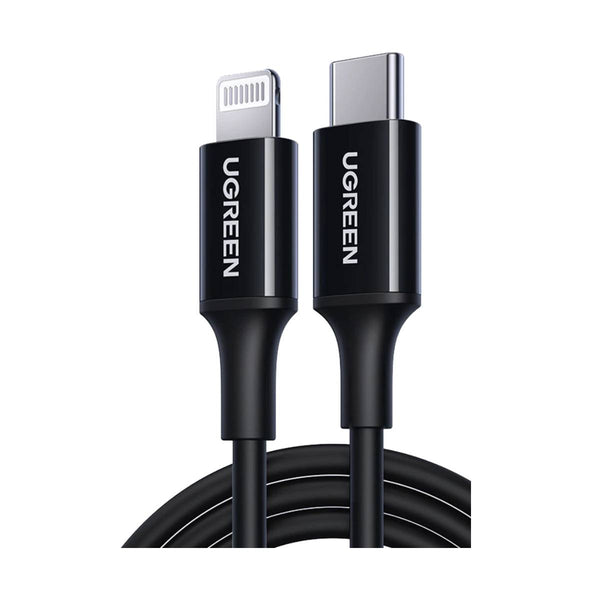 Ugreen USB-C to Lightning m/m Cable Rubber Shell 2m - 60752 - Black