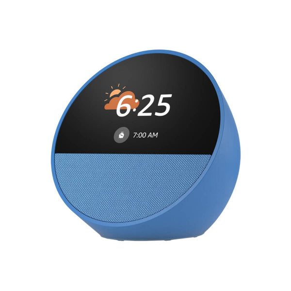 Amazon Echo Spot Smart Alarm Clock 2024 Edition, Add Alexa to Your Nightstand - Blue