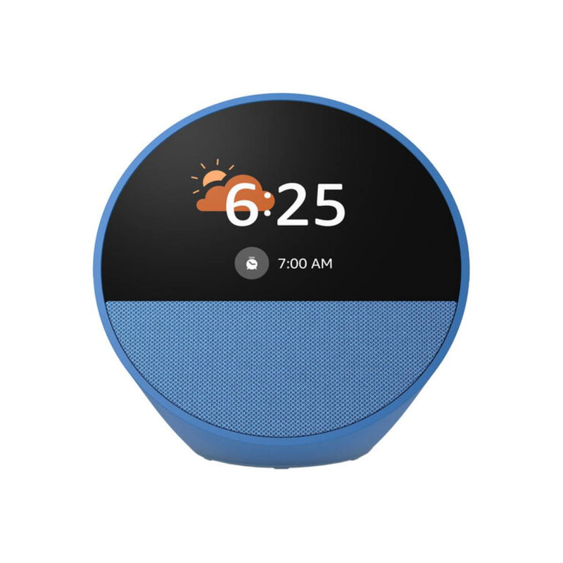 Amazon Echo Spot Smart Alarm Clock 2024 Edition, Add Alexa to Your Nightstand - Blue