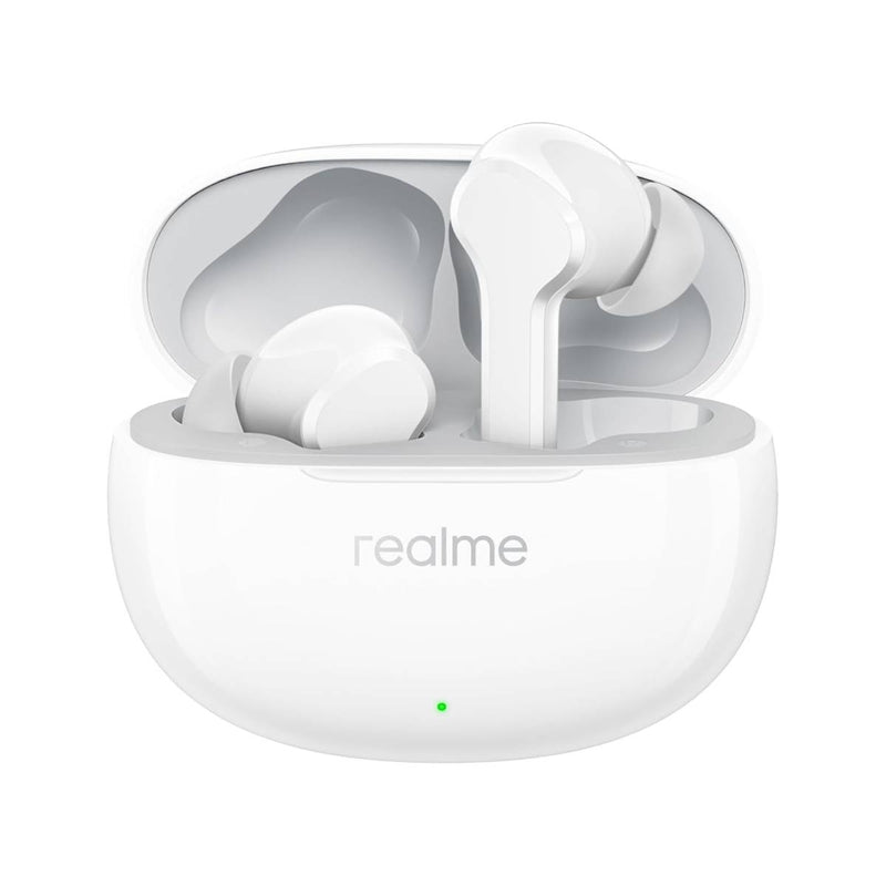 Realme Buds T110 TWS Earbuds with AI Noise Cancellation,IPX5 Water Resistant,38 Hours Playback - White