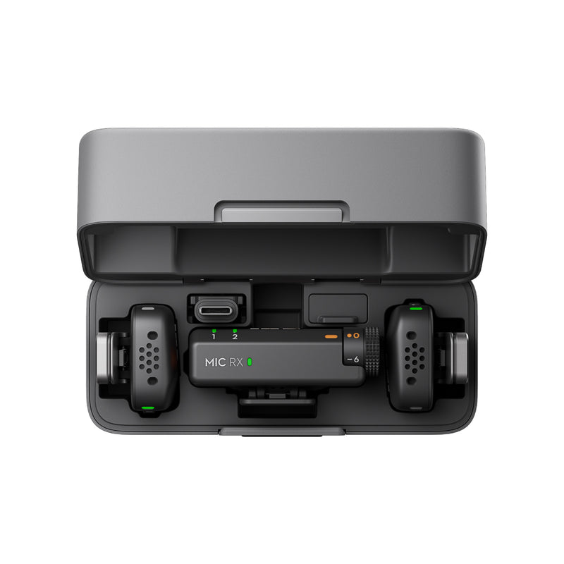 DJI Mic Mini (2 TX + 1 RX + Charging Case) Clear Audio Capture, Easy to carry and use, Long Battery Life - Black