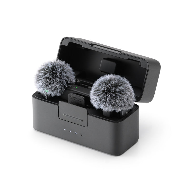 DJI Mic Mini (2 TX + 1 RX + Charging Case) Clear Audio Capture, Easy to carry and use, Long Battery Life - Black