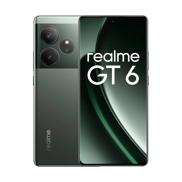 Realme GT6 Dual SIM, 256GB, 12GB RAM, AMOLED, 5G Network - Razor Green