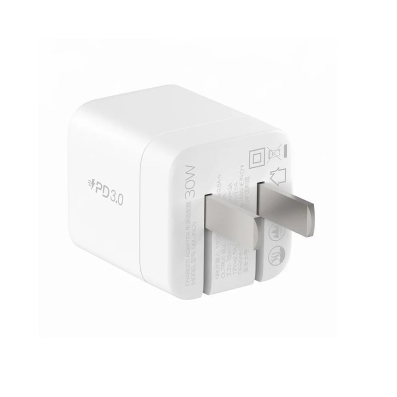 Momax ONEPLUG 30Watt GaN Mini USB-C Charger - UM26CNW - White