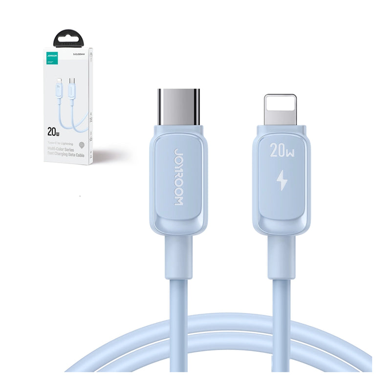 Joyroom Type-C To Lightning Cable 1.2m, 20W,  Fast Charging Data Cable - S-CL020A14 - Blue