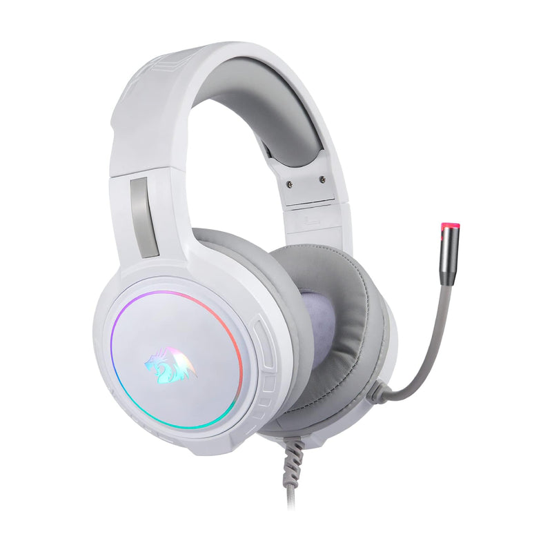 Redragon H270 MENTO RGB Gaming Headset Stereo, Comfortable Design, RGB Lighting - White