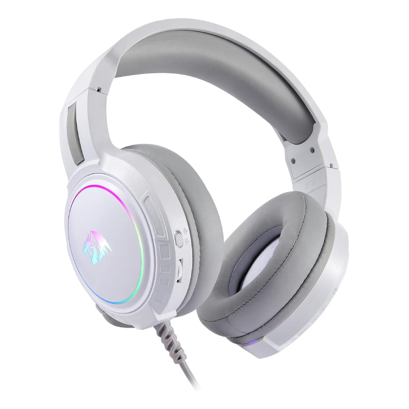 Redragon H270 MENTO RGB Gaming Headset Stereo, Comfortable Design, RGB Lighting - White