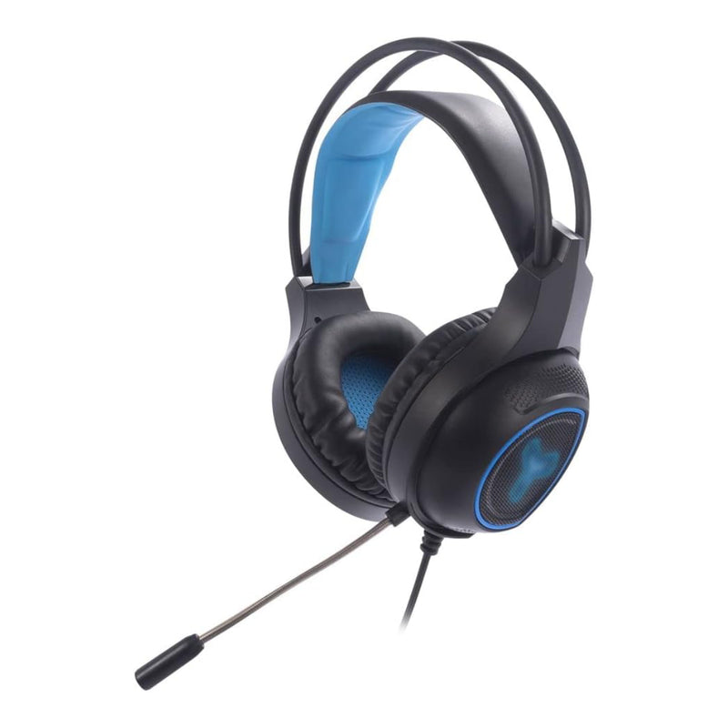 Avalon Reevo Wired Gaming Headset, 7.1 Surround Sound PS4 Headset with Microphone, For Games, PC Headphones, Heavy Bass, Telescopic, Noise Isolation - Black/ Blue