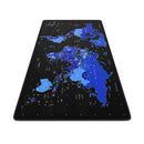 World Map Gaming Mouse Pad  70 X 30 cm – Anti Slip Base, Easy to Clean, Locking Edge - Blue