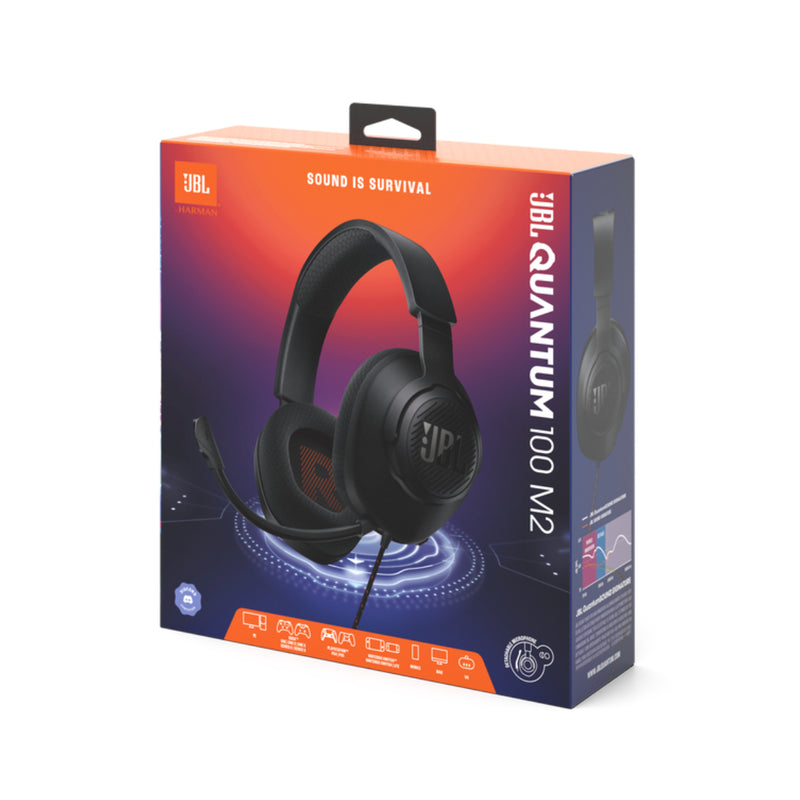 JBL Quantum 100 M2 Over Ear Gaming Headset with Microphone - Black