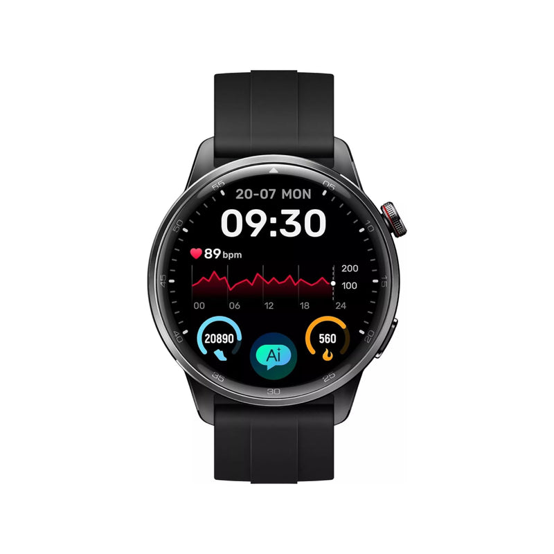 Realme Watch S2, 1.43" AMOLED Display, Super AI Engine & up to 20 days battery Smartwatch, One Size - Black