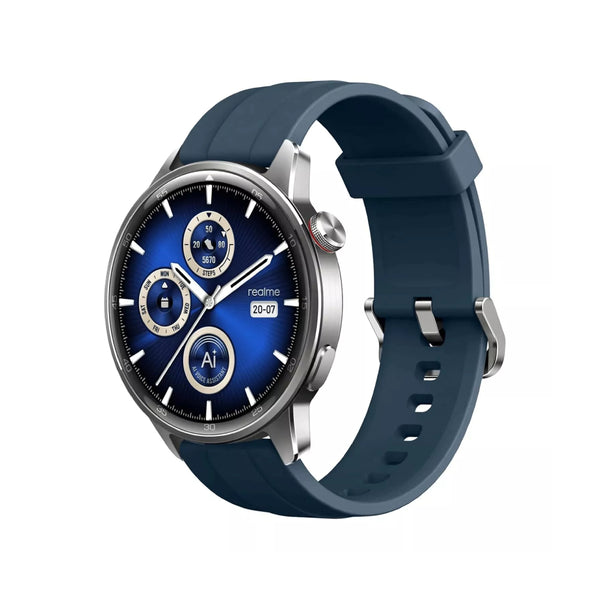 Realme Watch S2, 1.43" AMOLED Display, Super AI Engine & up to 20 days battery Smartwatch, One Size - Ocean Silver