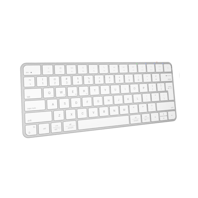 Meetion ikey K210 Wireless Keyboard Ingenious Spatial Economy Aesthetic Sobriety Redefined Universal Synchronization Protocol (Arabic & English) - Silver/White