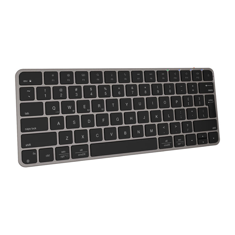 Meetion ikey K210 Wireless Keyboard Ingenious Spatial Economy Aesthetic Sobriety Redefined Universal Synchronization Protocol (Arabic & English) - Gray/Black