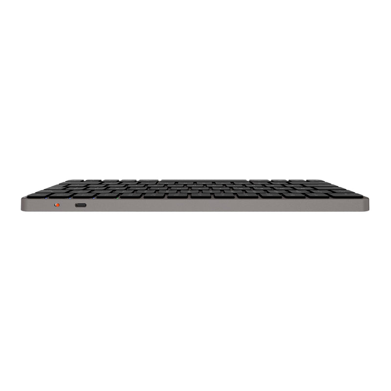 Meetion ikey K210 Wireless Keyboard Ingenious Spatial Economy Aesthetic Sobriety Redefined Universal Synchronization Protocol (Arabic & English) - Gray/Black