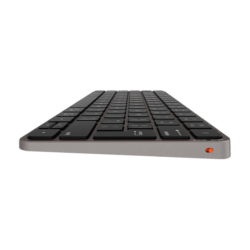 Meetion ikey K210 Wireless Keyboard Ingenious Spatial Economy Aesthetic Sobriety Redefined Universal Synchronization Protocol (Arabic & English) - Gray/Black