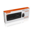 مجموعة لوحة مفاتيح وماوس لاسلكية من ميشن C4130، حامل قابل للتعديل، تحكم دقيق، تصميم مريح (عربي وإنجليزي) - أسود