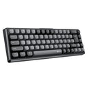 لوحة مفاتيح ميكانيكية Meetion MK12 لاسلكية/سلكية، 65%، وضع ثلاثي، RGB، تبديل كامل للمفاتيح (عربي وإنجليزي) - أسود أنيق 