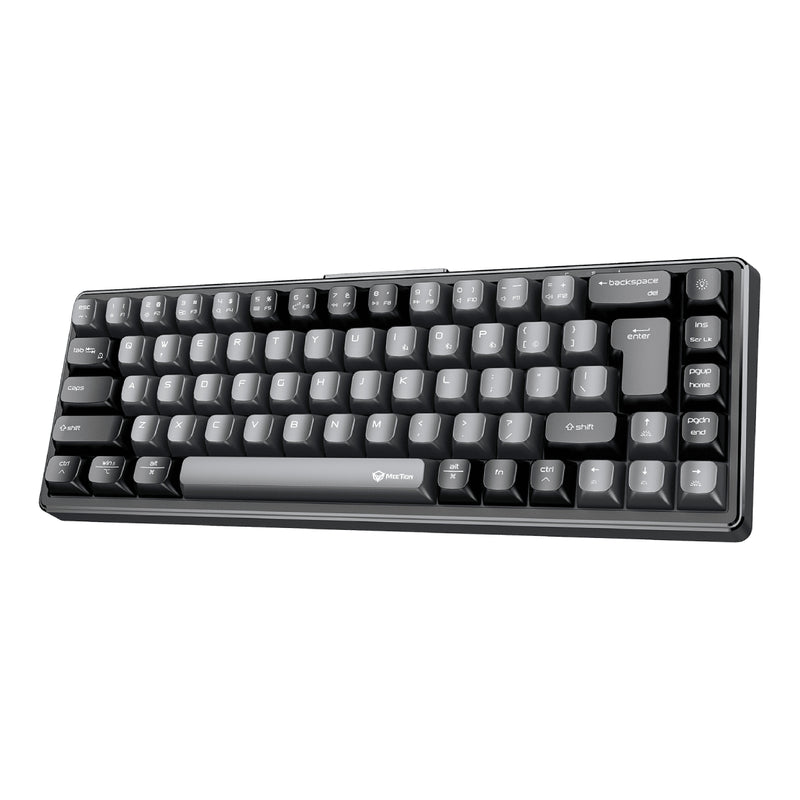 Meetion MK12 Wireless/Wired Mechanical Keyboard 65%Triple-Mode RGB Full Key Hot-Swap (Arabic & English) - Elegant Black
