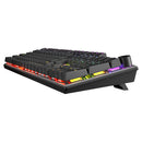 لوحة مفاتيح ميكانيكية Meetion MK009 Pro قابلة للتبديل السريع بتصميم مريح وأغطية مفاتيح ABS عالية الجودة (عربي وإنجليزي) - أسود 