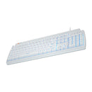 لوحة مفاتيح الألعاب الميكانيكية Meetion MK600 مفتاح أحمر إضاءة خلفية قوس قزح تسجيل ماكرو قابل للتخصيص (عربي وإنجليزي) - أبيض 