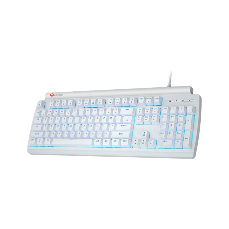 Meetion MK600 Mechanical Gaming Keyboard Red switch Rainbow backlight Customizable macro recording (Arabic & English) - White