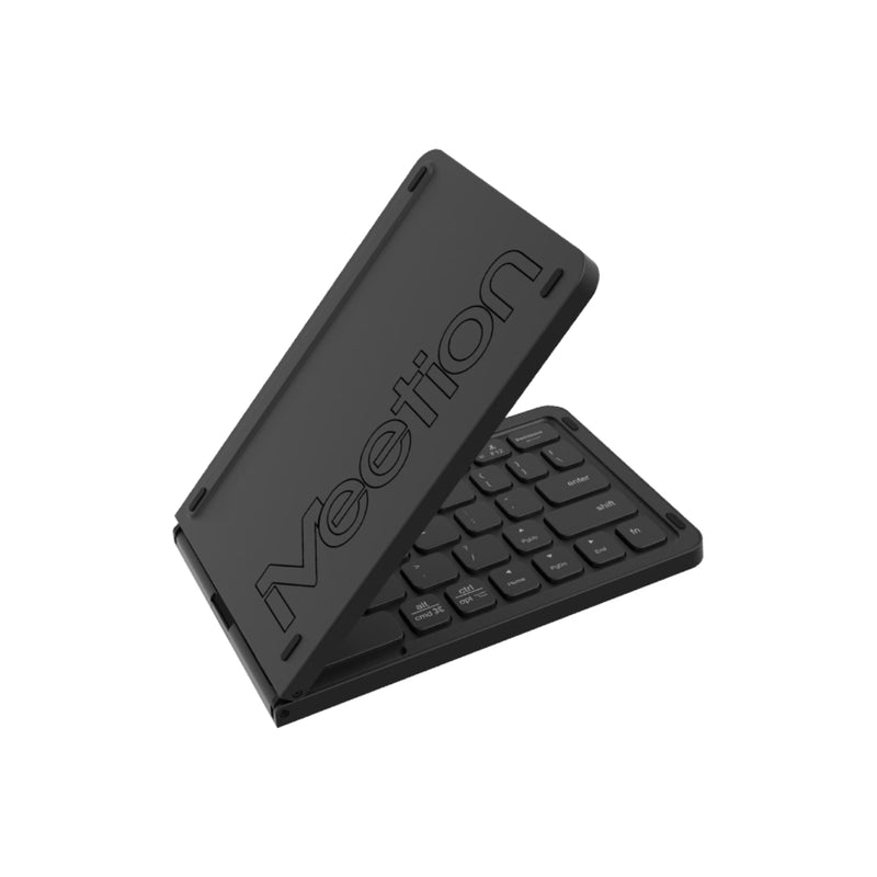 Meetion BTK001 Bluetooth Mini Slim Folding Keyboard coverage up to 10m Built-in battery, Energy-efficient wireless technology (English) - Black