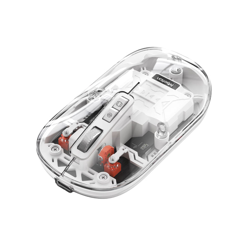 Meetion BTM005 Mouse Wireless 2.4g & Bluetooth Type-C Charging 4 levels of adjustable DPI - Silver