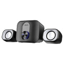 ميشن أم تي - SP2110 سماعة بلوتوث ، خرج مدوٍ 5 وات، صوت عالٍ، جهير صادم، تجربة صوتية فائقة 2.1 قناة - أسود 