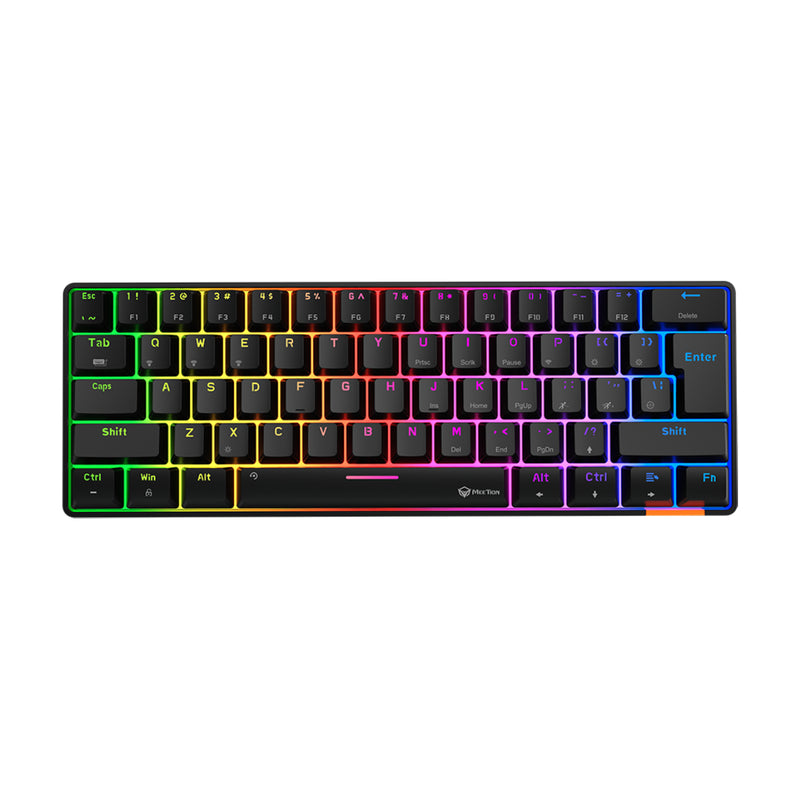 Meetion MK005BT Mechanical Gaming Keyboard Full keys anti-ghosting RGB Chromatic Backlight Wired/Bluetooth Dual Mode Mechanical (Arabic & English) - Black