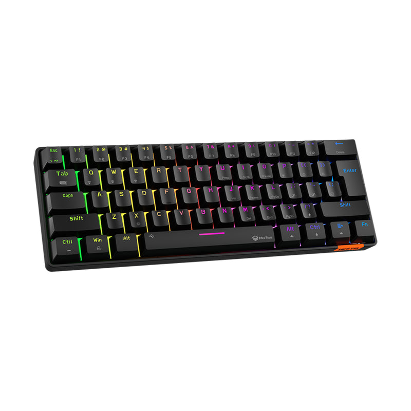 Meetion MK005BT Mechanical Gaming Keyboard Full keys anti-ghosting RGB Chromatic Backlight Wired/Bluetooth Dual Mode Mechanical (Arabic & English) - Black