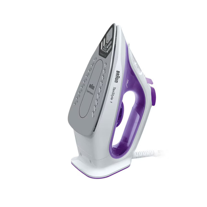 Braun Steam iron Texstyle 1 2000W Light and fast ironing, Energy Saving - SI 1080 - Violet/White