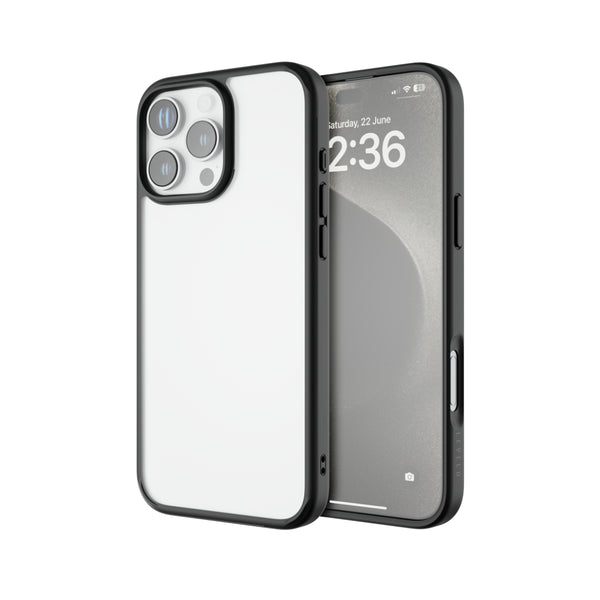 Levelo Solo Case For Iphone 16 Pro Max, Impact Resistant Corners, Clearview Technology - Black