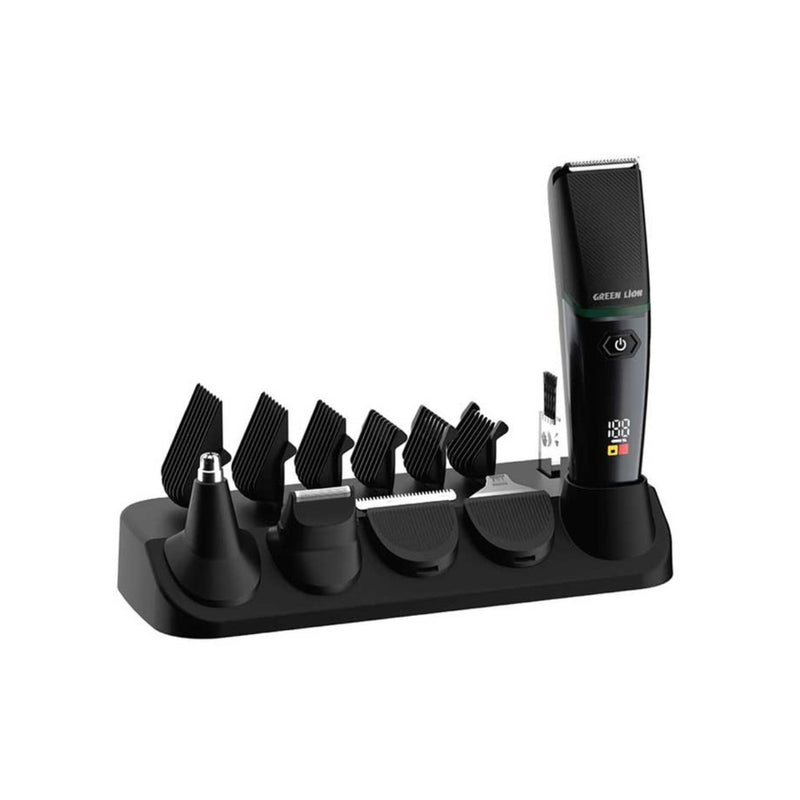 Green Lion 5 in 1 Grooming Kit U Blade/ T Blade/ Nose Trimmer/ Shaver/ Precision Blade - Black