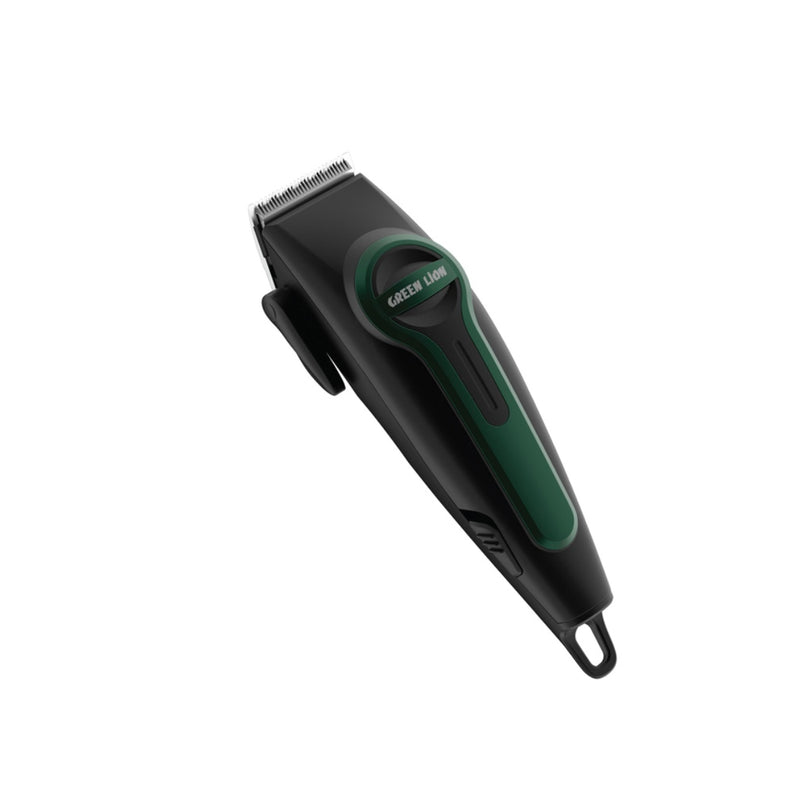 Green Lion Professional Hair Clipper, Type-C Charging, LED Indicator, 4 Size Combs - Black